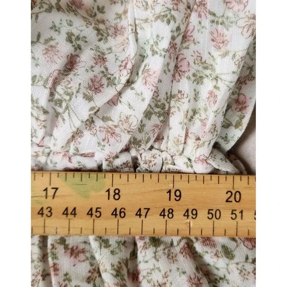 ARULA Mini Tank Dress Pink‎ Floral Plus Size 1X Cottagecore Sundress Lightweight - Picture 8 of 9